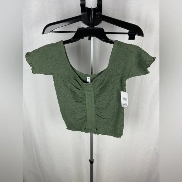 Bp. Green Smocked Off-the-Shoulder Top Size Medium (8-10) NWT - Picture 9 of 11